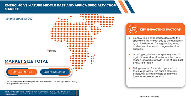 Marché des cultures spécialisées au Moyen-Orient et en Afrique