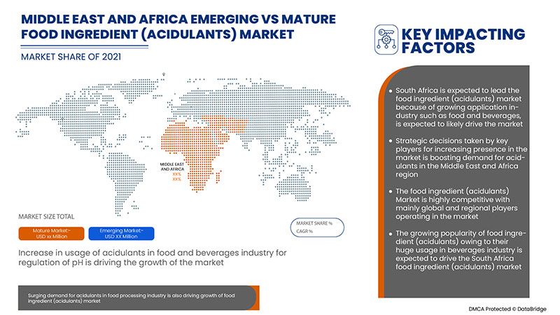 Middle East and Africa Food Ingredients (Acidulants) Market