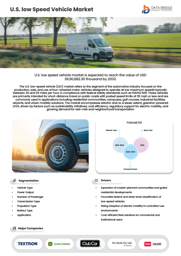 U.S. Low Speed Vehicle Market